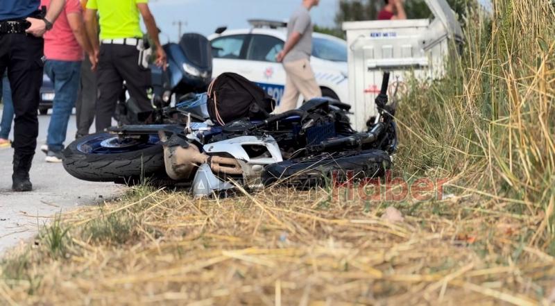 Motosikletli ağır yaralanmıştı, kaza anı kamerada