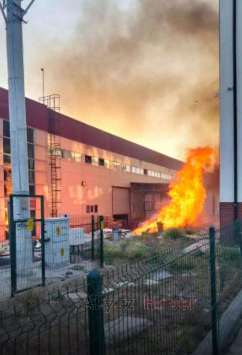 Halat fabrikasında yangın alarmı