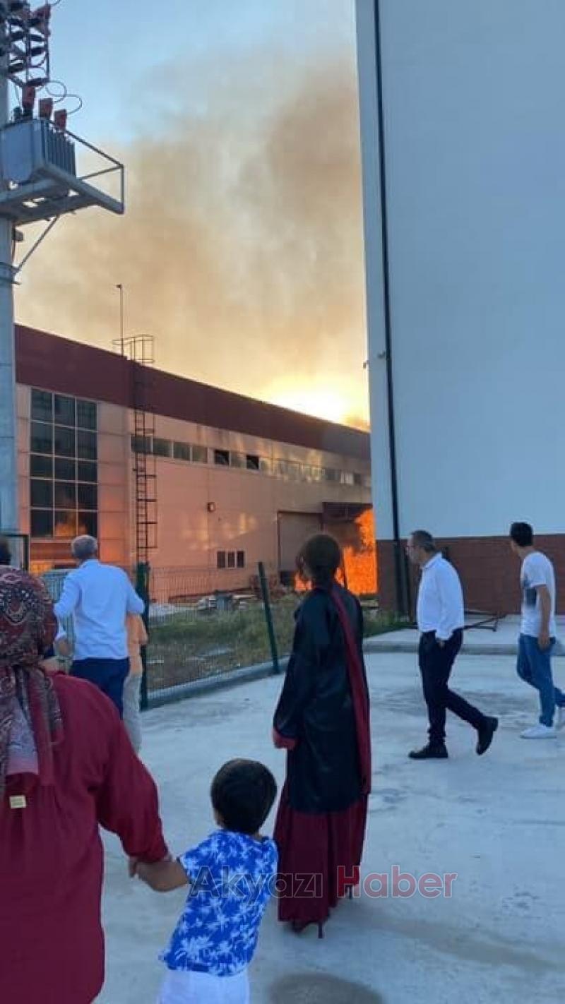 Halat fabrikasında yangın alarmı