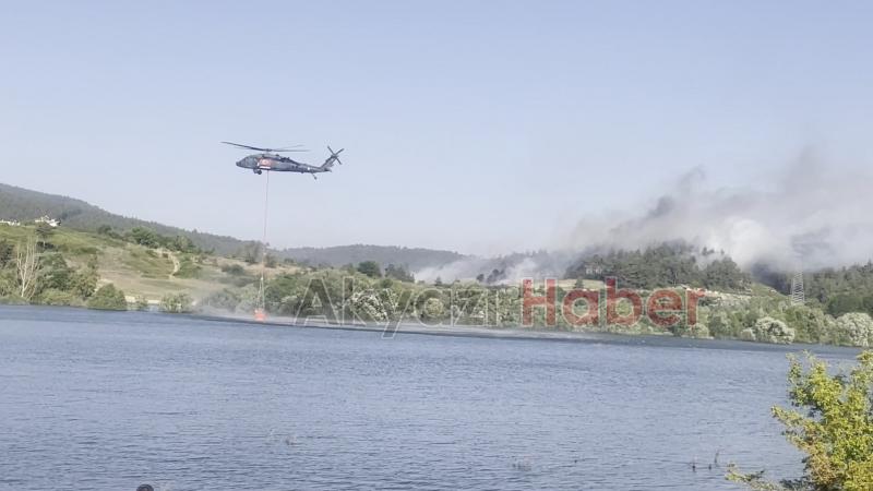 Orman yangını havadan ve karadan müdahale ile söndürüldü