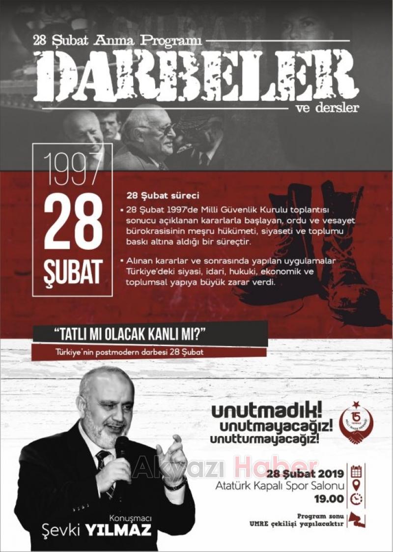 15 Temmuz Milli İrade derneği 28 Şubat programı kesinleşti