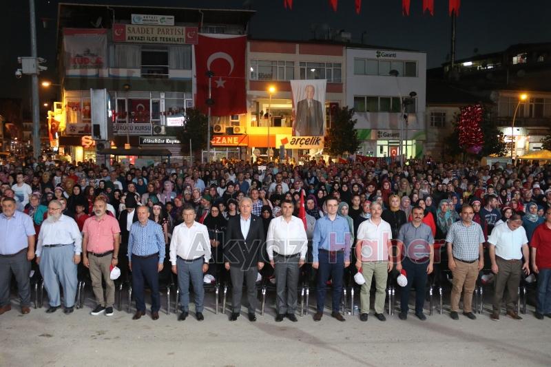 15 Temmuz’un 2.Yıl Dönümünde Akyazı Yine Meydanları Boş Bırakmadı 