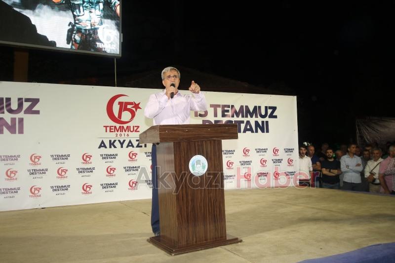 15 Temmuz’un 2.Yıl Dönümünde Akyazı Yine Meydanları Boş Bırakmadı 