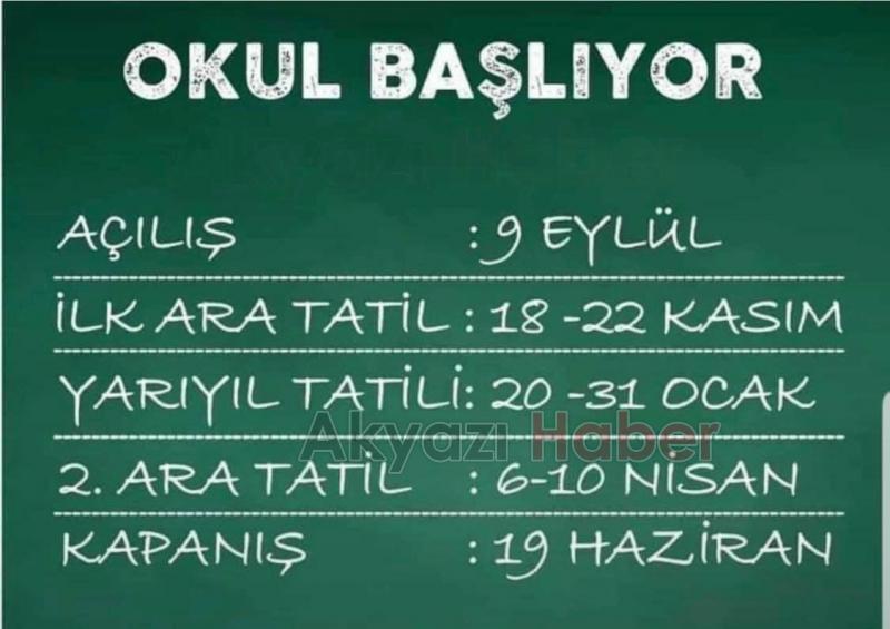 2019 2020 Ara tatil ne zaman