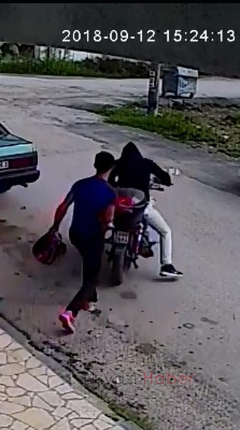 6 dakikada hırsızlık Motosikleti böyle çaldılar