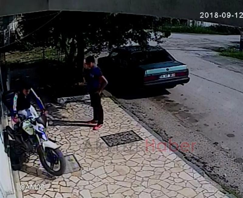 6 dakikada hırsızlık Motosikleti böyle çaldılar