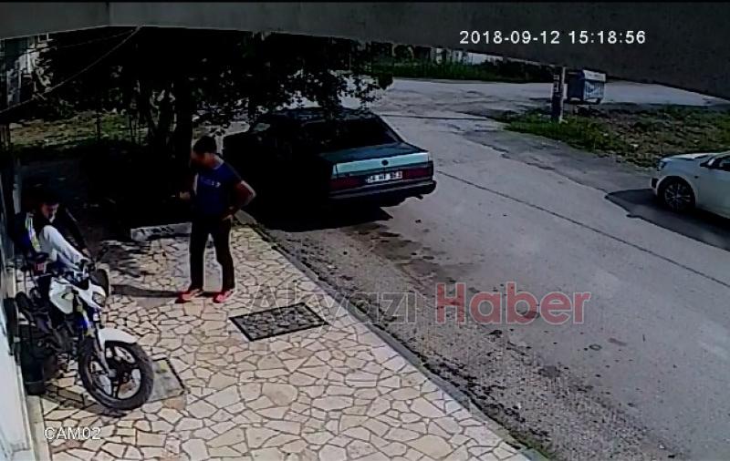 6 dakikada hırsızlık Motosikleti böyle çaldılar