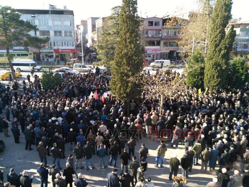ABD’NİN KUDÜS KARARI AKYAZI’DA PROTESTO EDİLDİ