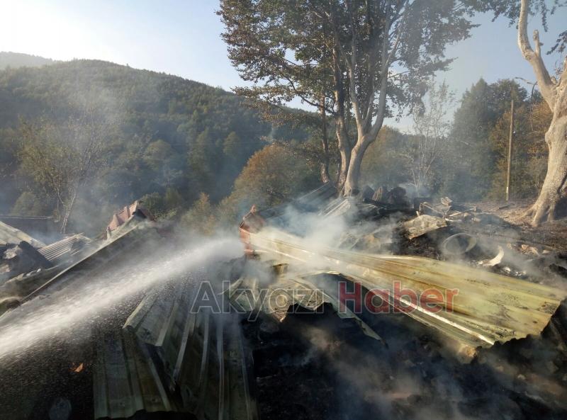 Ahşap Ev Alev Aldı