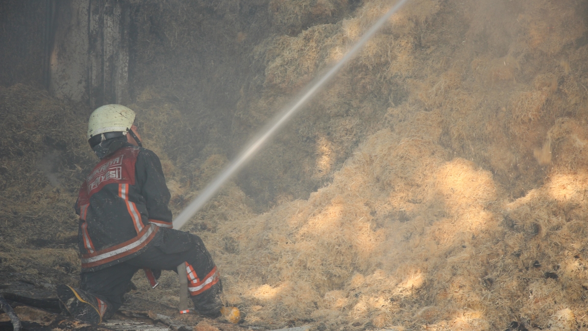 Ahşap sap İmalathanesinde Yangın Paniği!