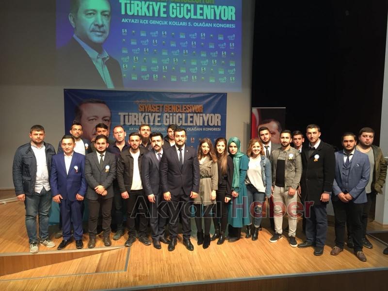 Ak Parti Akyazı İlçe Gençlik Kolları 5.nci Olağan Kongresi Yapıldı