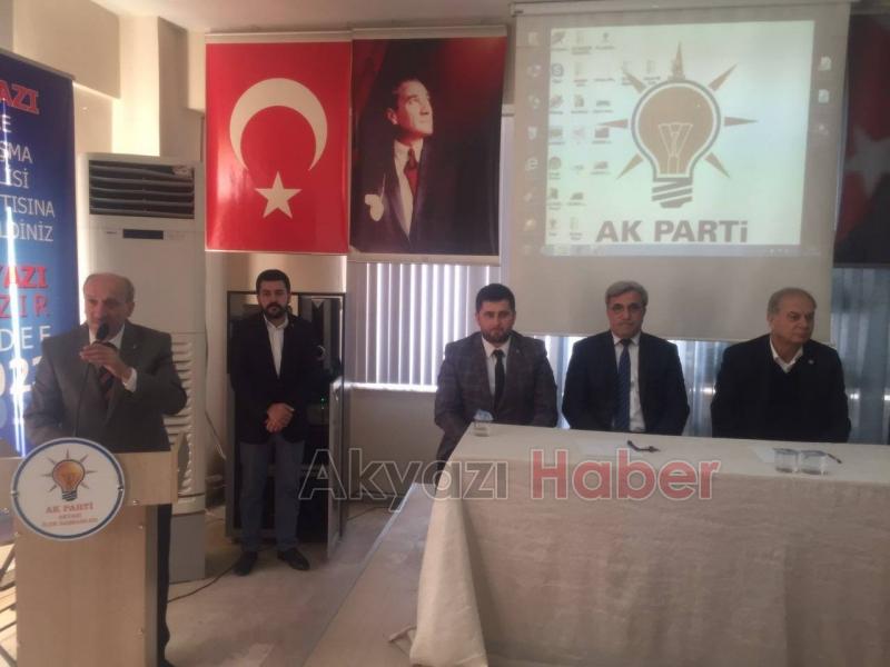 Ak Parti Akyazı İlçe Teşkilatı Kasım Ayı Danışma Meclisi Toplantısı Yapıldı