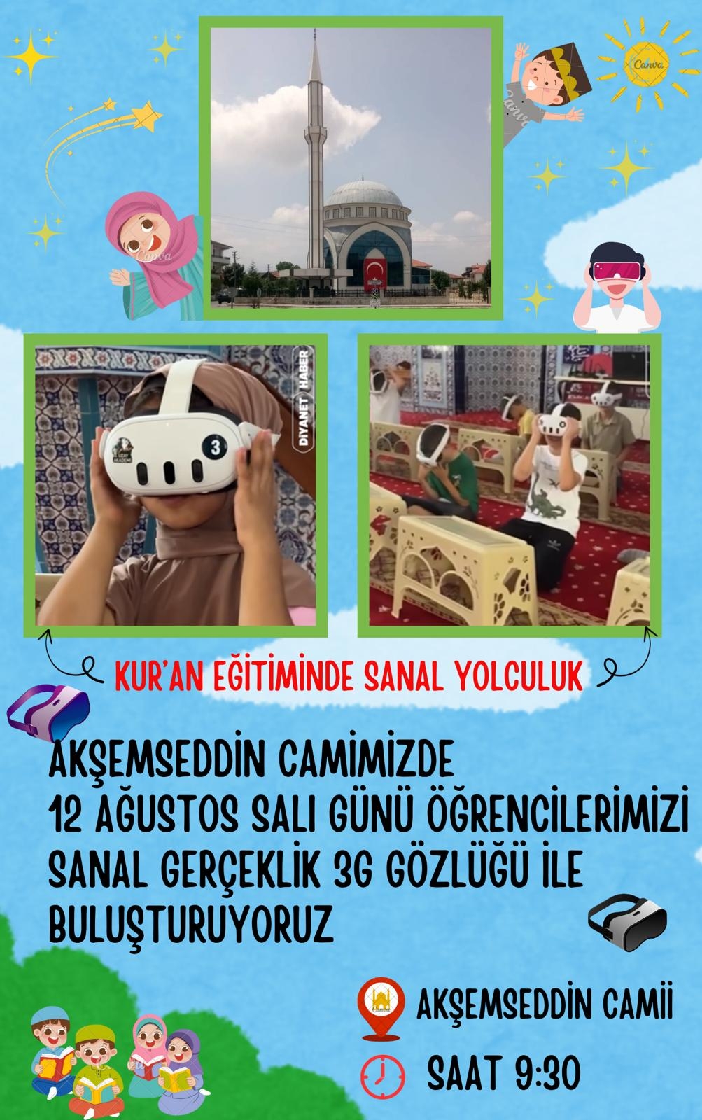Akşemsettin Camii’nde Kur’an eğitimine sanal yolculuk