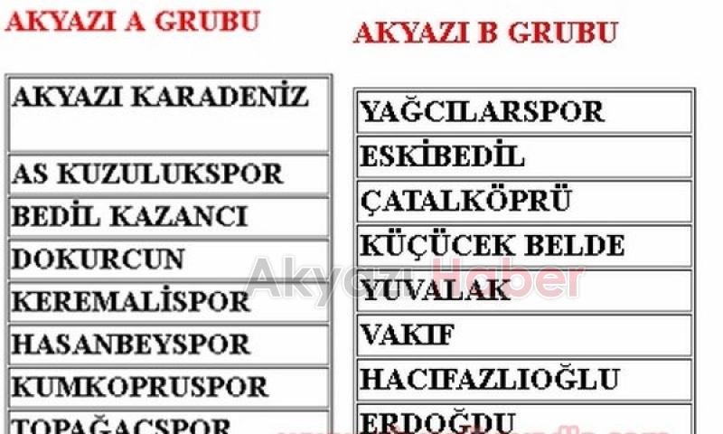 Akyazı 2.Amatörde Gruplar Belli Oldu