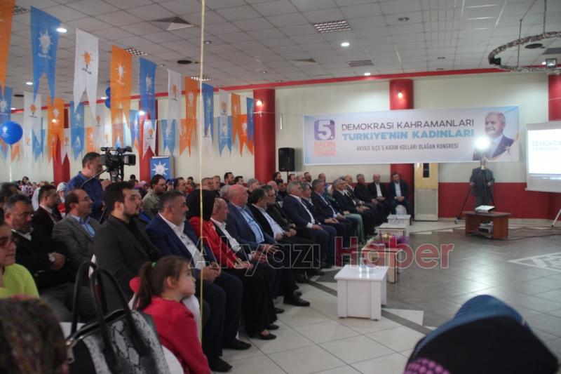 Akyazı Ak Parti Kadın Kolları Beşinci Olağan Kongresi Yapıldı