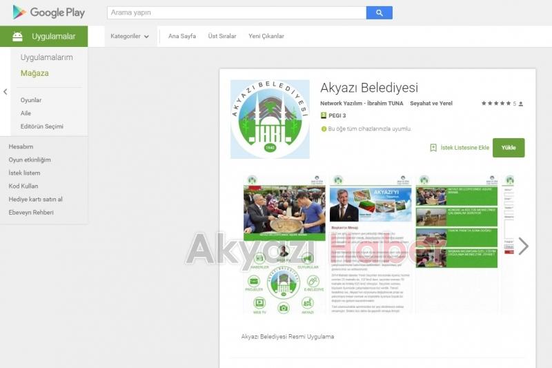 AKYAZI BELEDİYESİ WEB SİTESİ MOBİL TELEFONUNUZDA