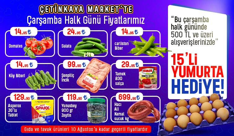Akyazı Çetinkaya Market'ten Büyük Çarşamba Sürprizi: Hediye Yumurta!