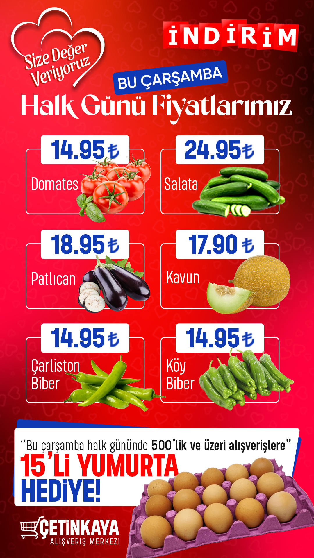 Akyazı Çetinkaya Market'ten Büyük Çarşamba Sürprizi: Hediye Yumurta!