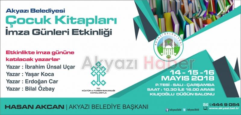 AKYAZI ÇOCUK KİTAPLARI İMZA GÜNÜ ETKİNLİĞİ BAŞLIYOR
