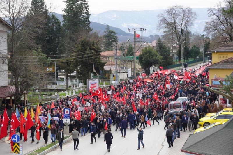 Akyazı'da Binler Mehmetçik İçin Yürüdü
