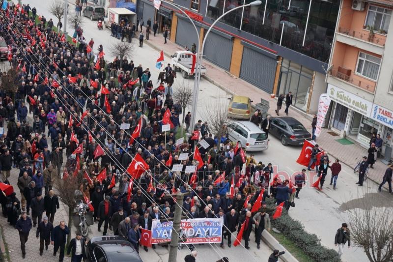 Akyazı'da Binler Mehmetçik İçin Yürüdü