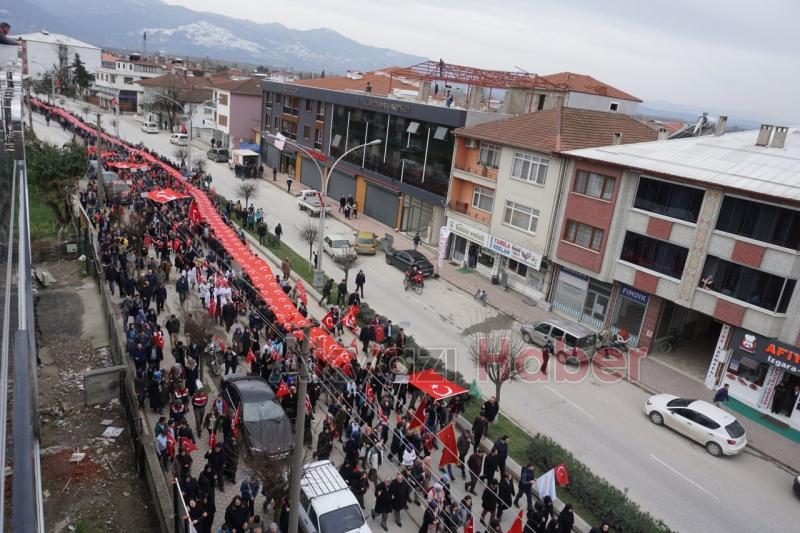 Akyazı'da Binler Mehmetçik İçin Yürüdü