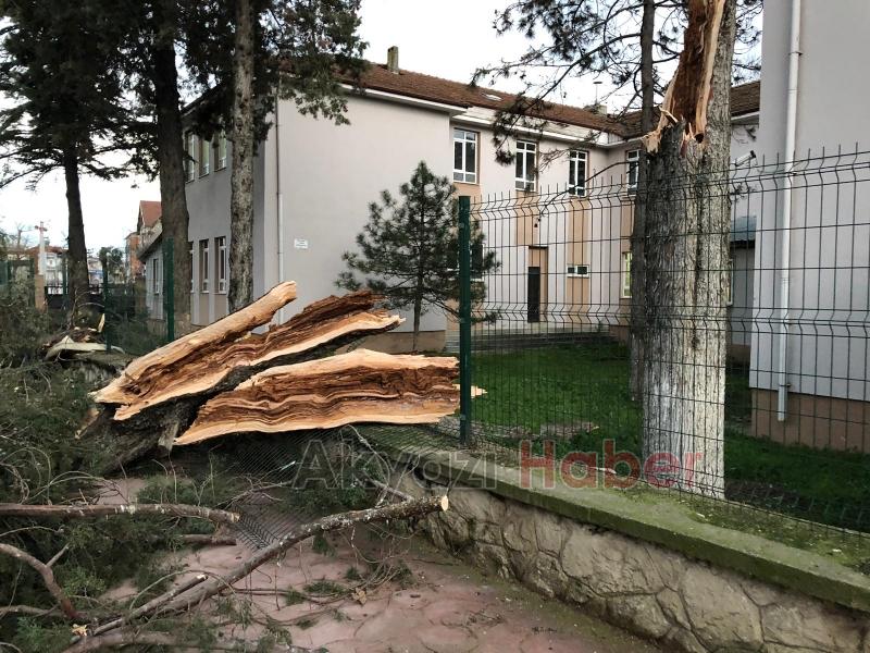 Akyazı da fırtına yıkıp geçti