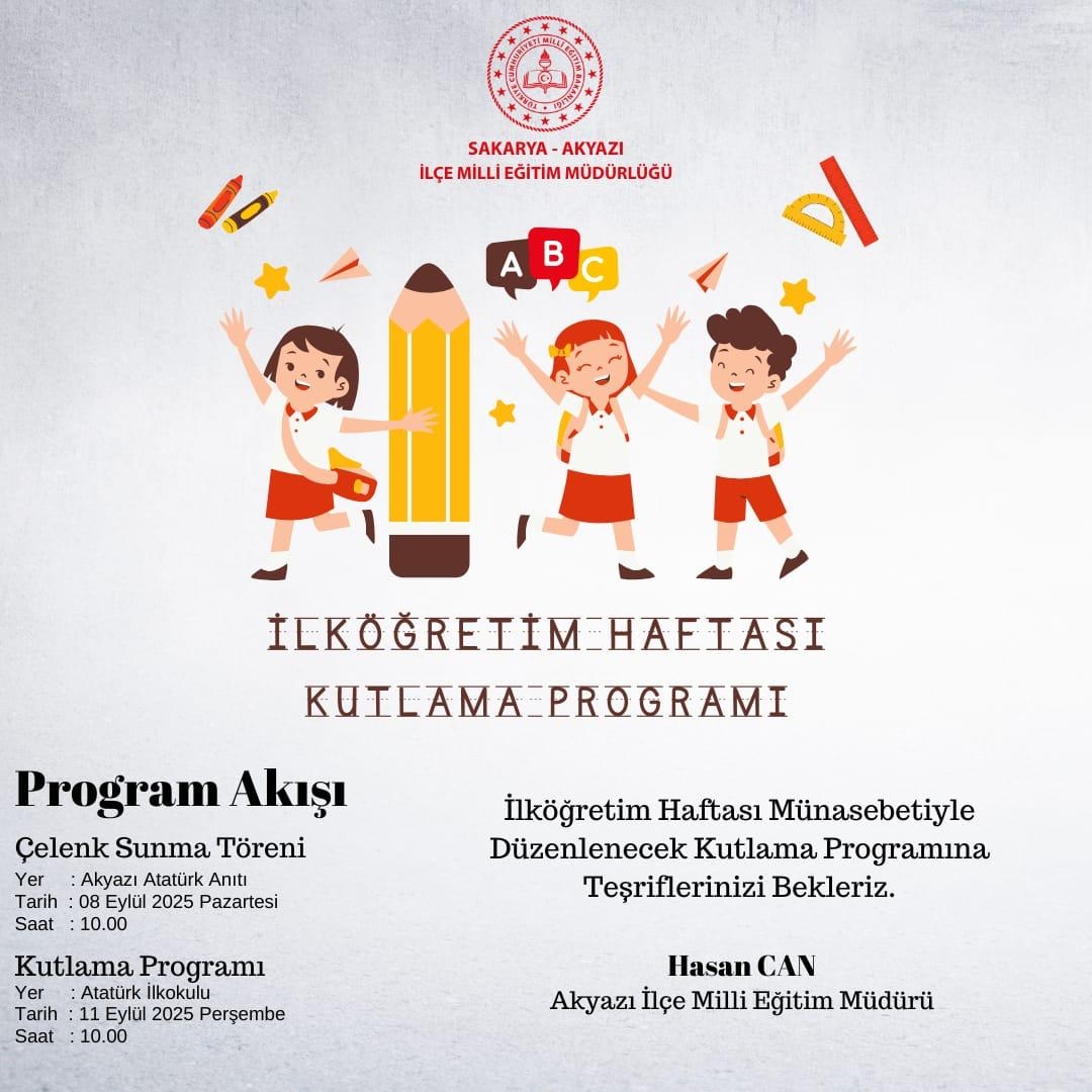 Akyazı'da İlköğretim Haftası kutlanıyor