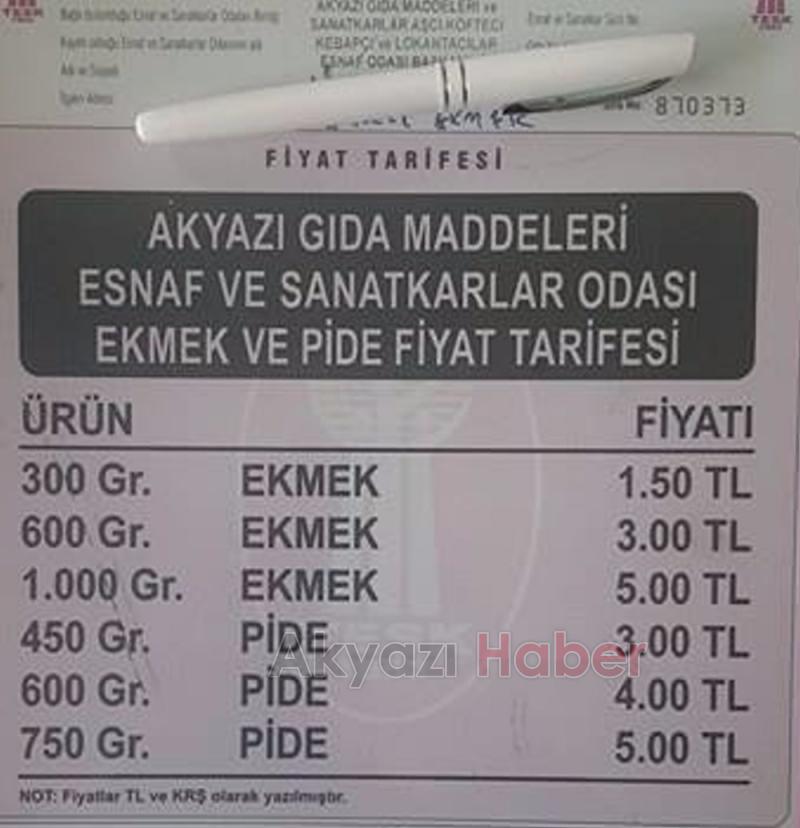 Akyazı da Ramazan Pidesi Fiyatları Belli Oldu 