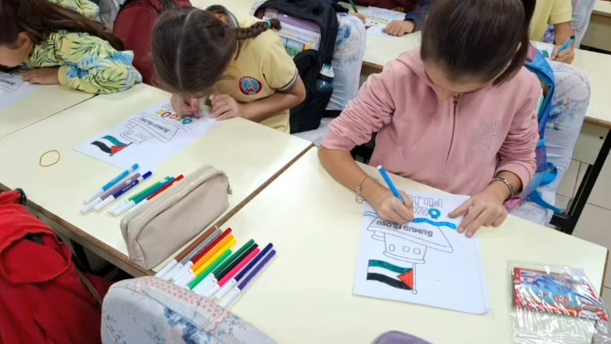 Akyazı'da tüm okullarda Filistin için farkındalık etkinliği