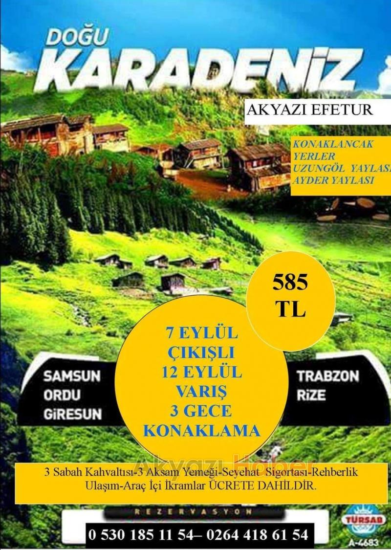 Akyazı Efe Tur'dan Doğu Karadeniz Turu