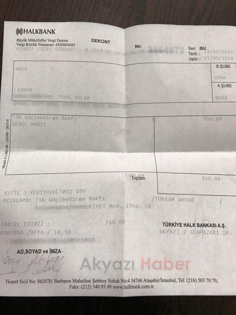  Akyazı Esnafından Mehmetçiğe Tam Destek