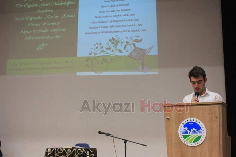 Akyazı Liseler Arası Kuranı Kerim Okuma Yarışması Yapıldı