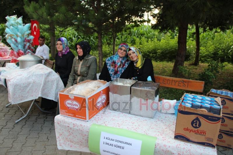 Akyazı Miraç Cami tarafından şehitler için Kuran okutuldu