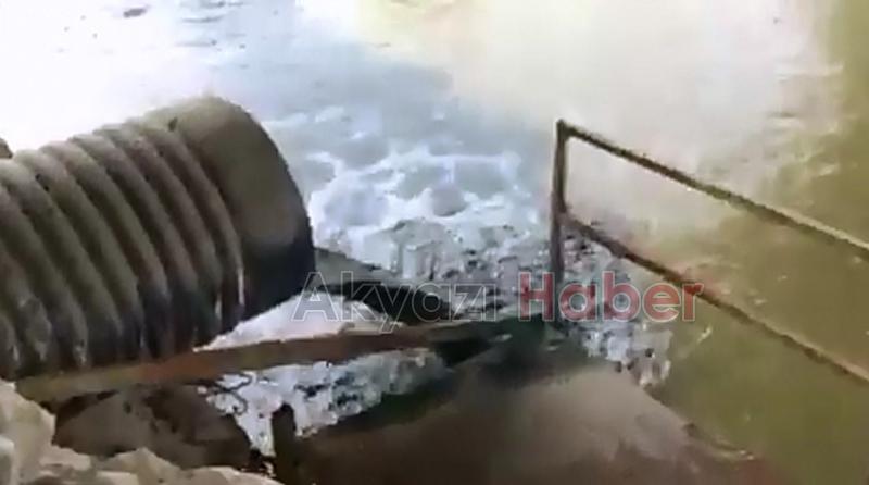 Akyazı Mudurnu deresi simsiyah akmaya devam ediyor