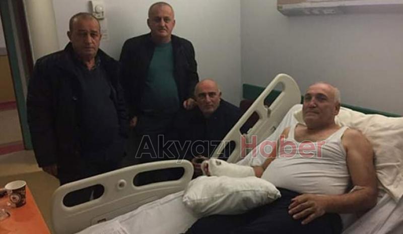 Akyazı'nın sevilen esnafı kaza geçirdi