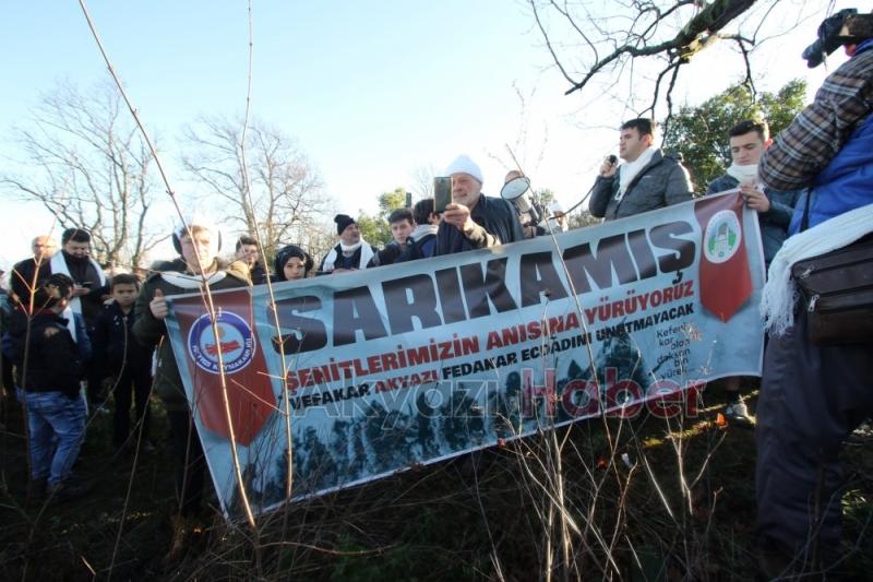 AKYAZI SARIKAMIŞ ŞEHİTLERİ ANISINA AKSARTEPE ZİRVESİNE YÜRÜDÜ