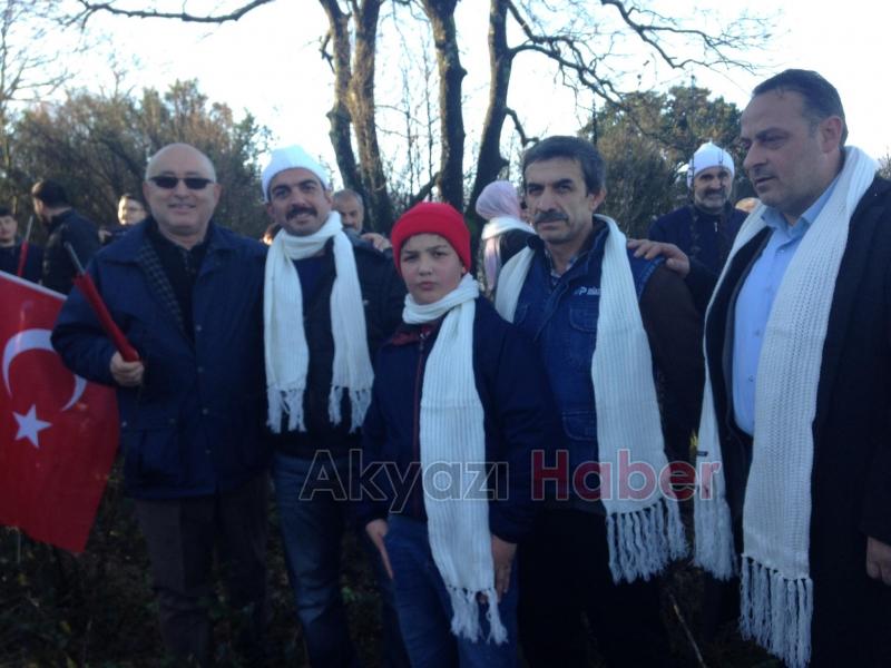 AKYAZI SARIKAMIŞ ŞEHİTLERİ ANISINA AKSARTEPE ZİRVESİNE YÜRÜDÜ