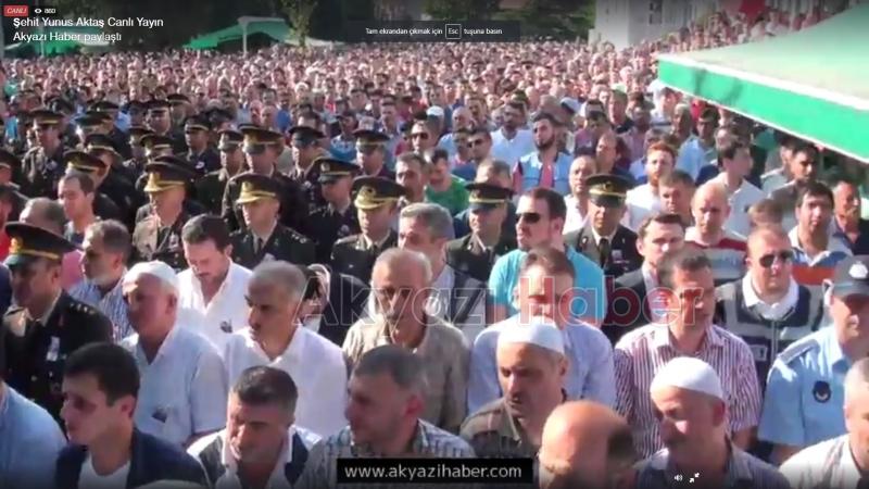 Akyazı Şehidini Son Yolculuğuna Uğurluyor