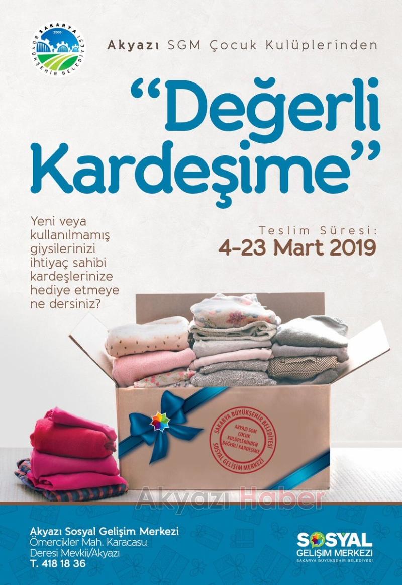 Akyazı SGM den Değerli Kardeşime projesi