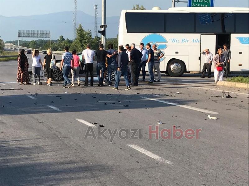 Akyazı TEM Kavşağı Sabah saatleri Büyük korku yaşadılar