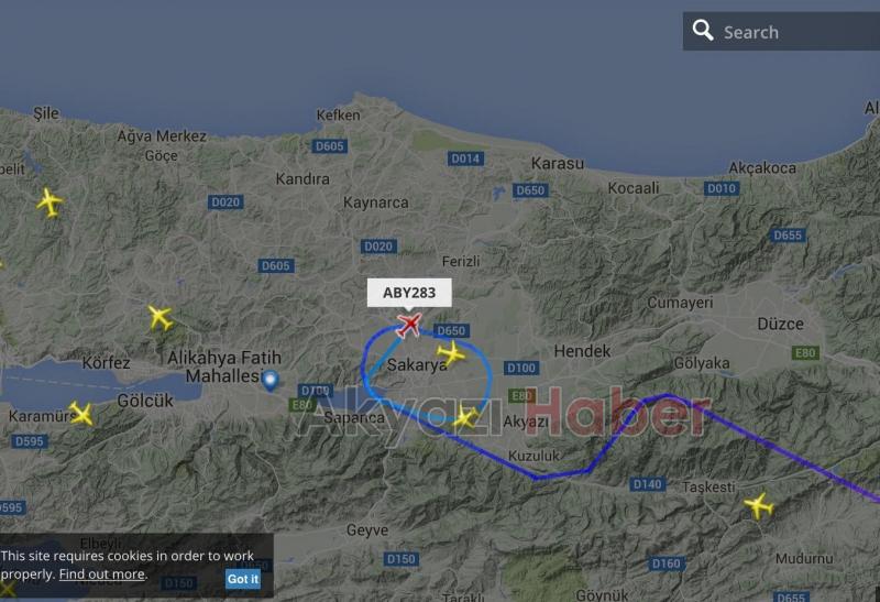 Akyazı Üzerinde Hava Hareketliliği