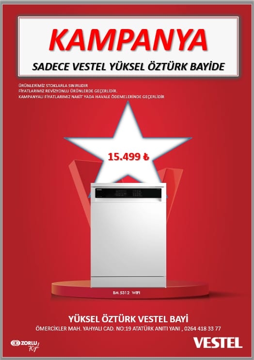 Akyazı Vestel Yüksel Öztürk Bayisinde Büyük Kampanya Fırsatı!