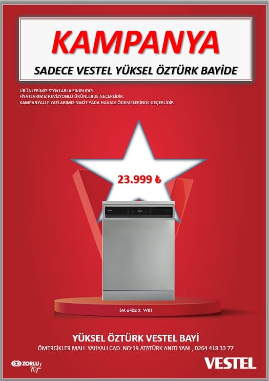 Akyazı Vestel Yüksel Öztürk Bayisinde Büyük Kampanya Fırsatı!