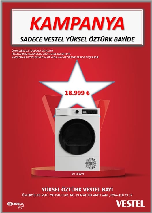 Akyazı Vestel Yüksel Öztürk Bayisinde Büyük Kampanya Fırsatı!