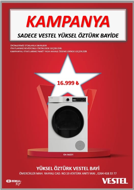 Akyazı Vestel Yüksel Öztürk Bayisinde Büyük Kampanya Fırsatı!