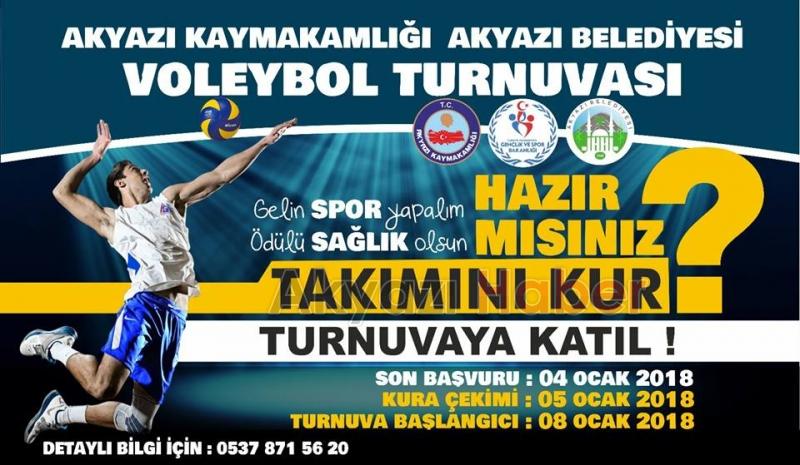 Akyazı Voleybol Turnuvası Maçları Başladı