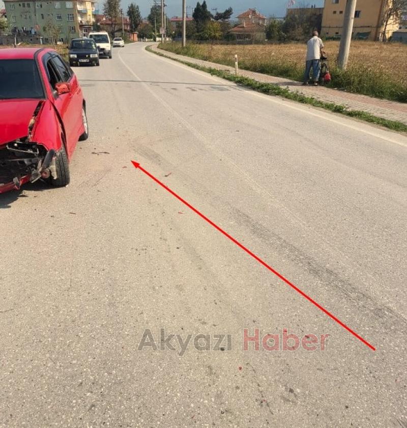 Akyazı Yağcılar Yolunda Trafik Kazası