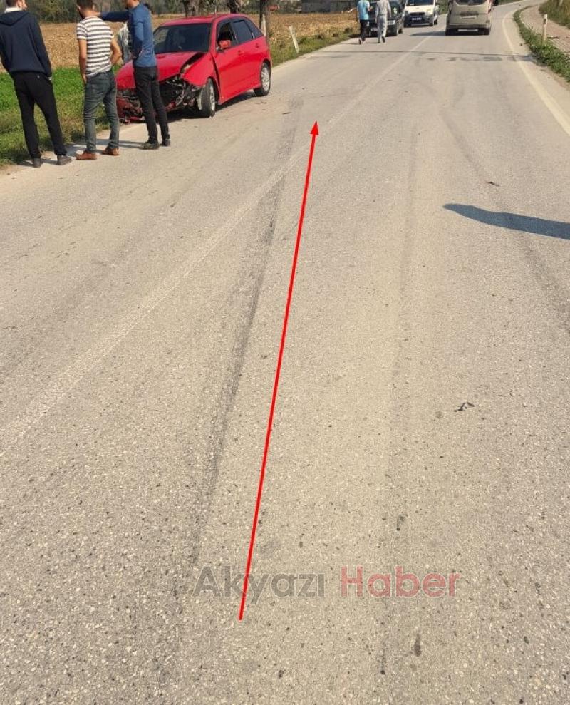 Akyazı Yağcılar Yolunda Trafik Kazası