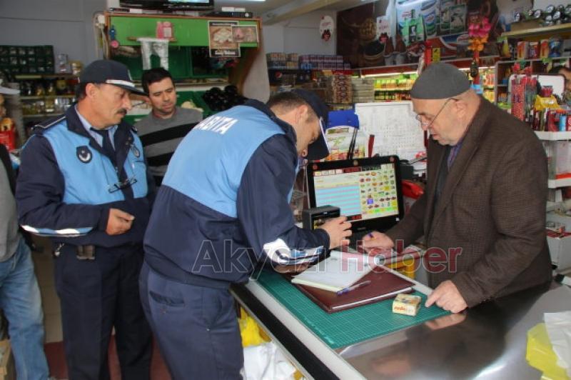 AKYAZI ZABITASINDAN ESNAFLARA TEZGAH ÖLÇÜSÜ ve VİTRİN DENETİMİ